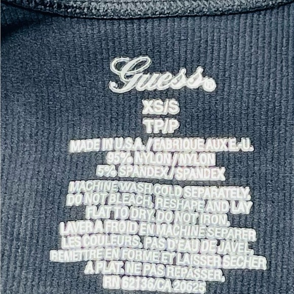 NWOT Guess Black Fitted Shapewear Tank Top Black Thick Very Stretchy Size XS/S - Picture 5 of 7